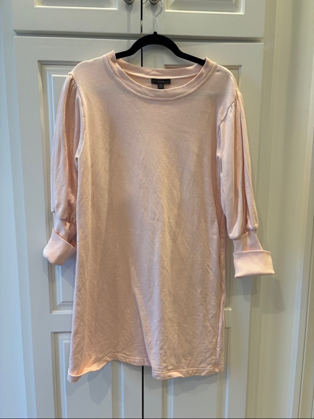 J. Crew Blush Puff-Sleeve Shift Dress